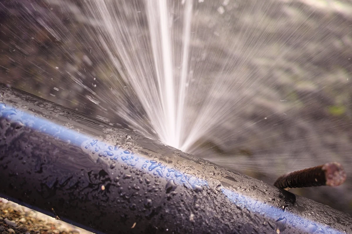 une urgence fuite d'eau